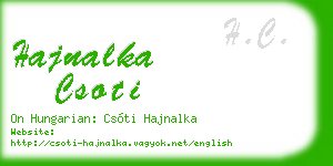 hajnalka csoti business card