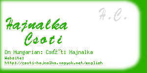 hajnalka csoti business card